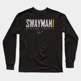 Jeremy Swayman Boston Elite Long Sleeve T-Shirt